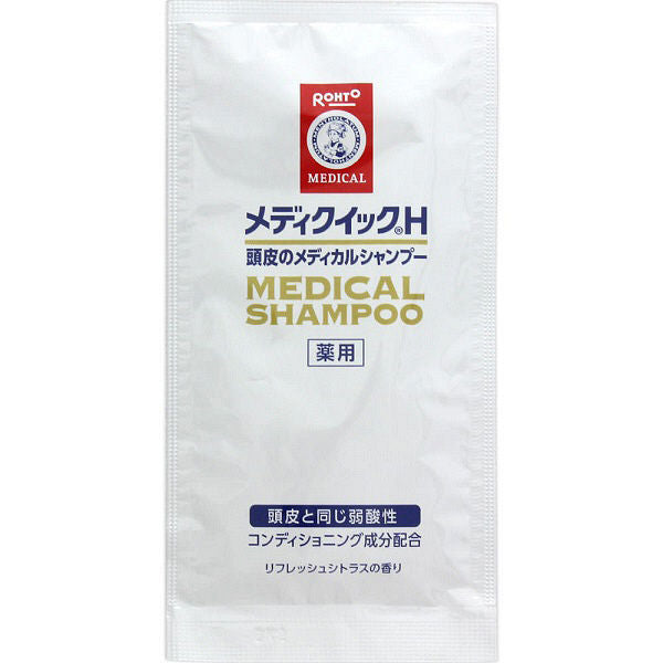 ROHTO MEDIQUICK H Scalp Medical Shampoo Healing hair and scalp shampoo against itching and dandruff, a set of probes, 3 pieces of 10 ml